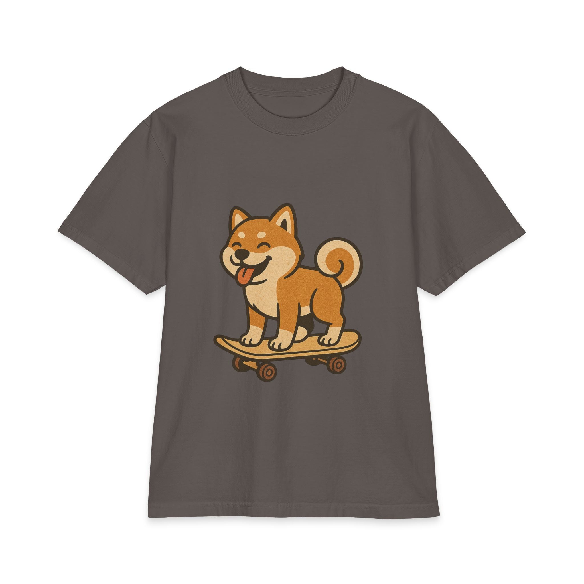 Shiba Inu Skateboard T‑Shirt — Cute Dog Skateboarder Graphic Tee