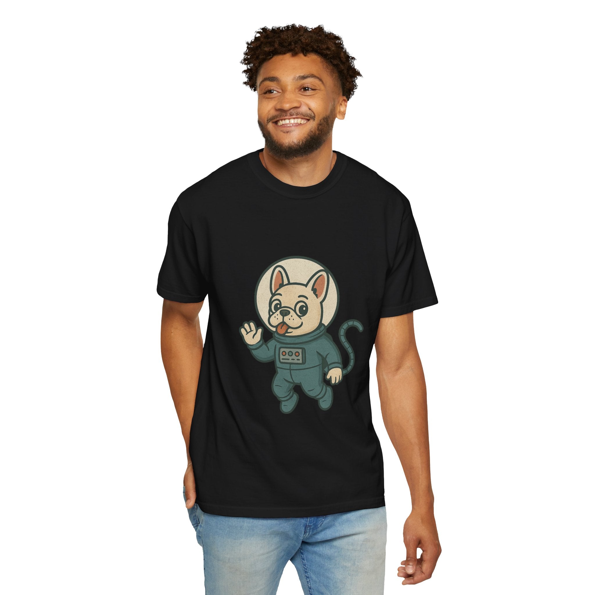 Astronaut French Bulldog T-Shirt — Cute Space Dog Graphic Tee