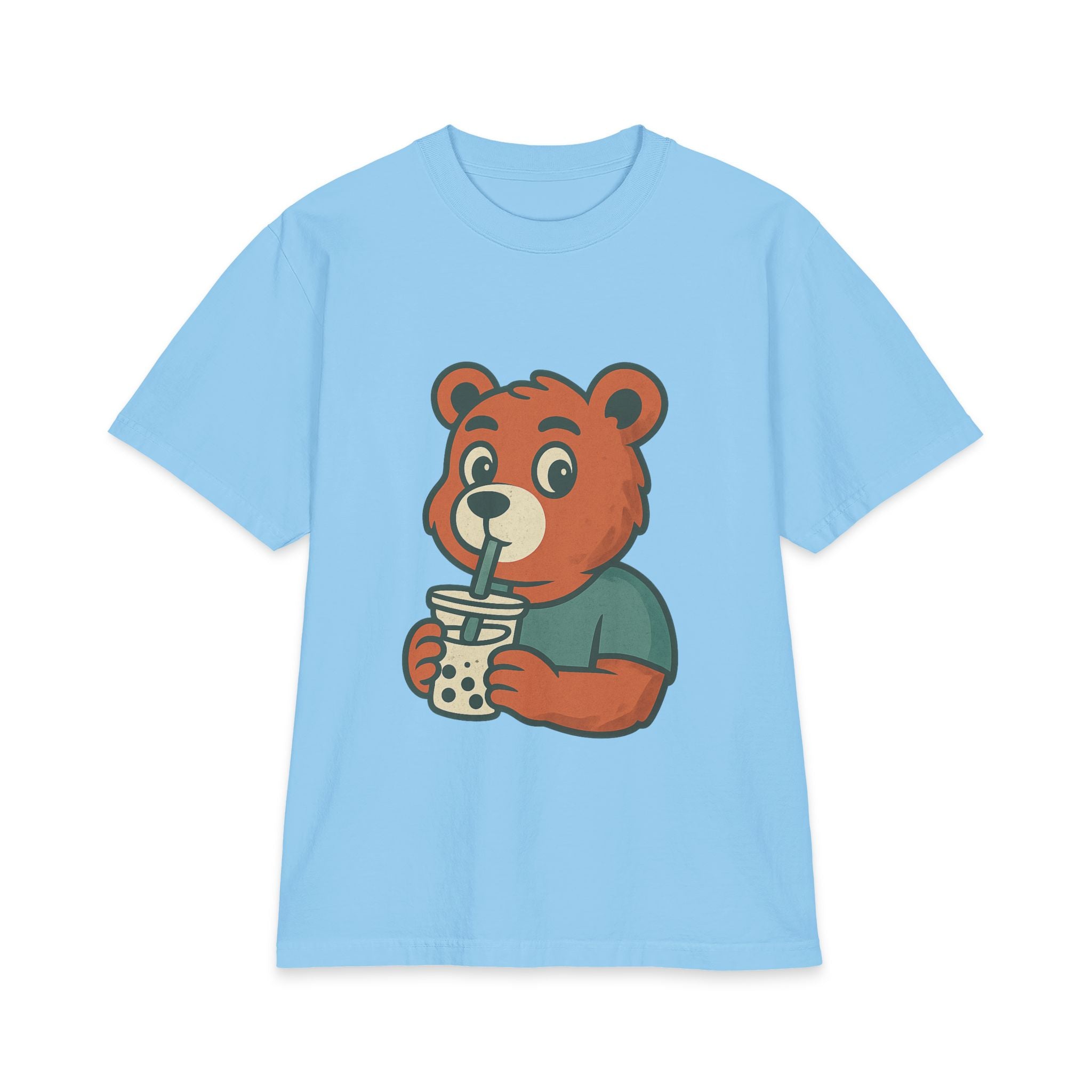 Bear Drinking Bubble Tea T‑Shirt