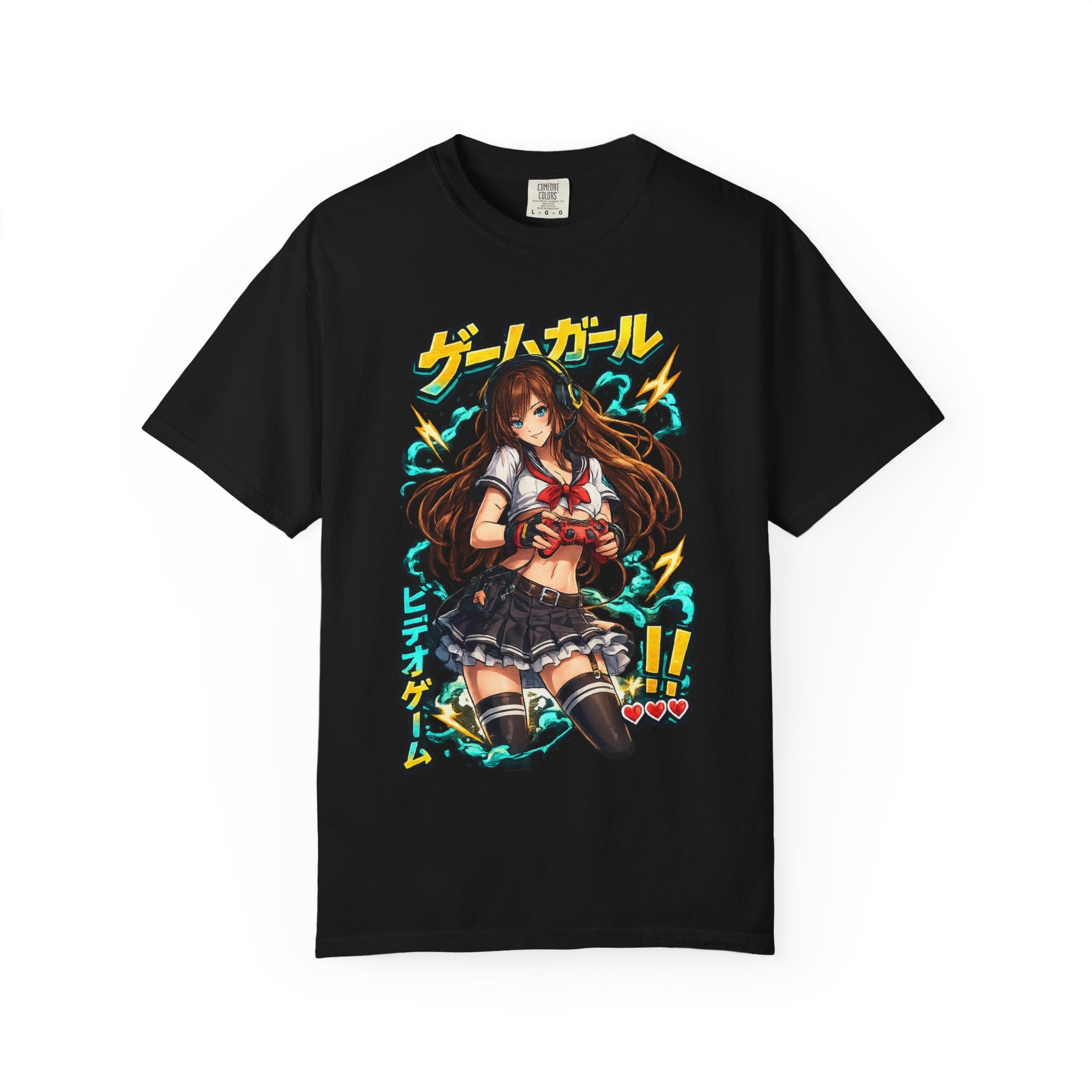 Anime Game Girl T-Shirt — Japanese Sailor Schoolgirl Graphic Tee