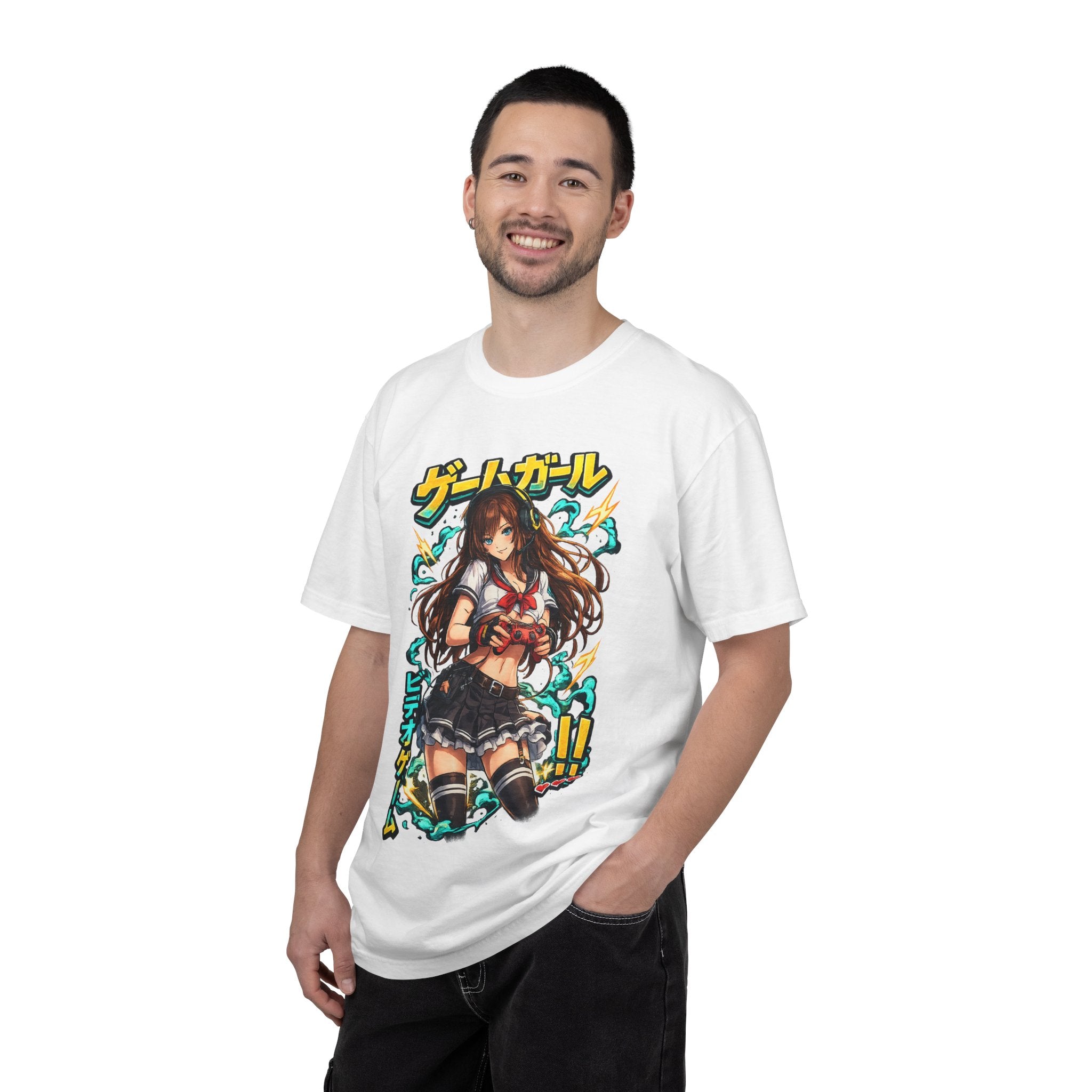Anime Game Girl T-Shirt — Japanese Sailor Schoolgirl Graphic Tee
