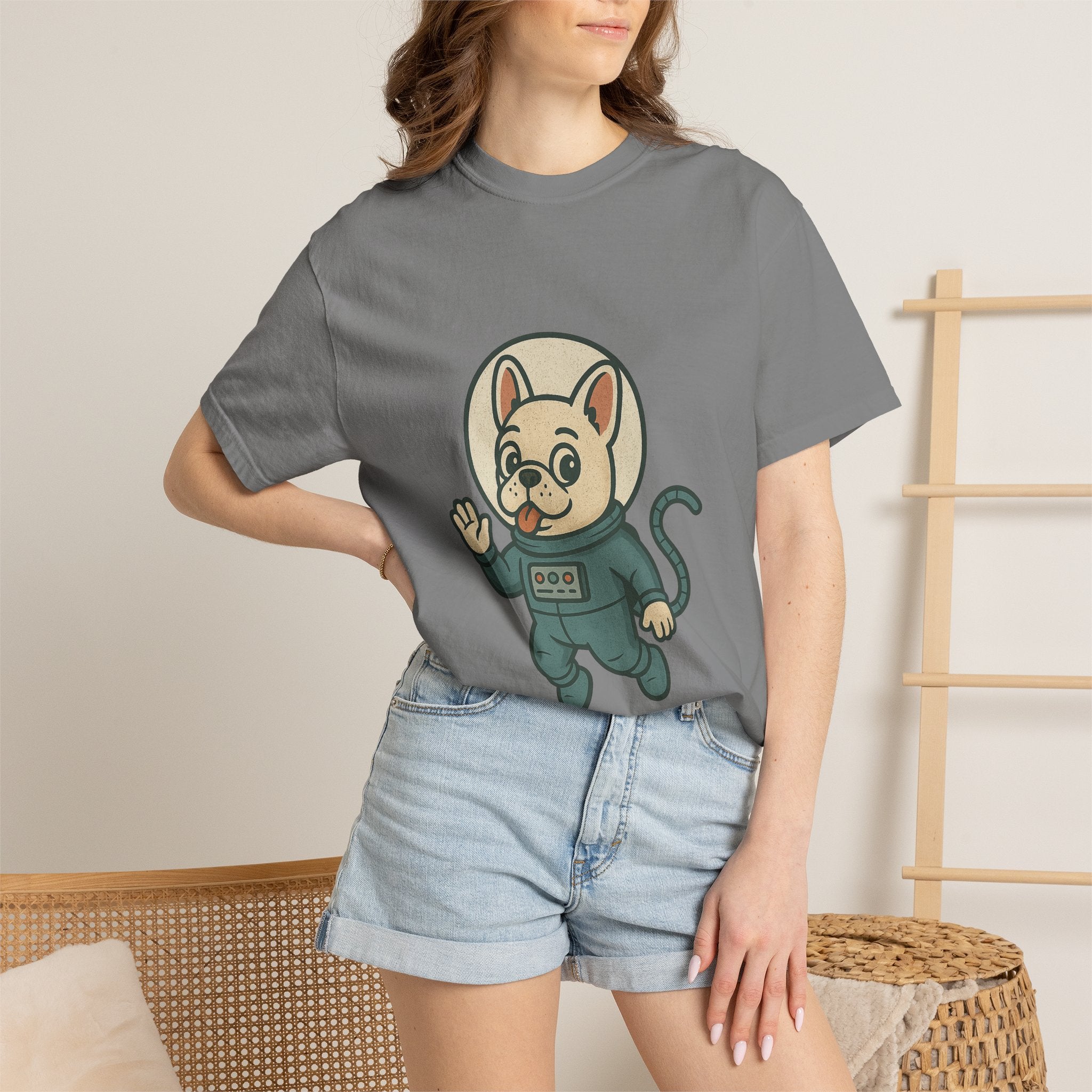 Astronaut French Bulldog T-Shirt — Cute Space Dog Graphic Tee