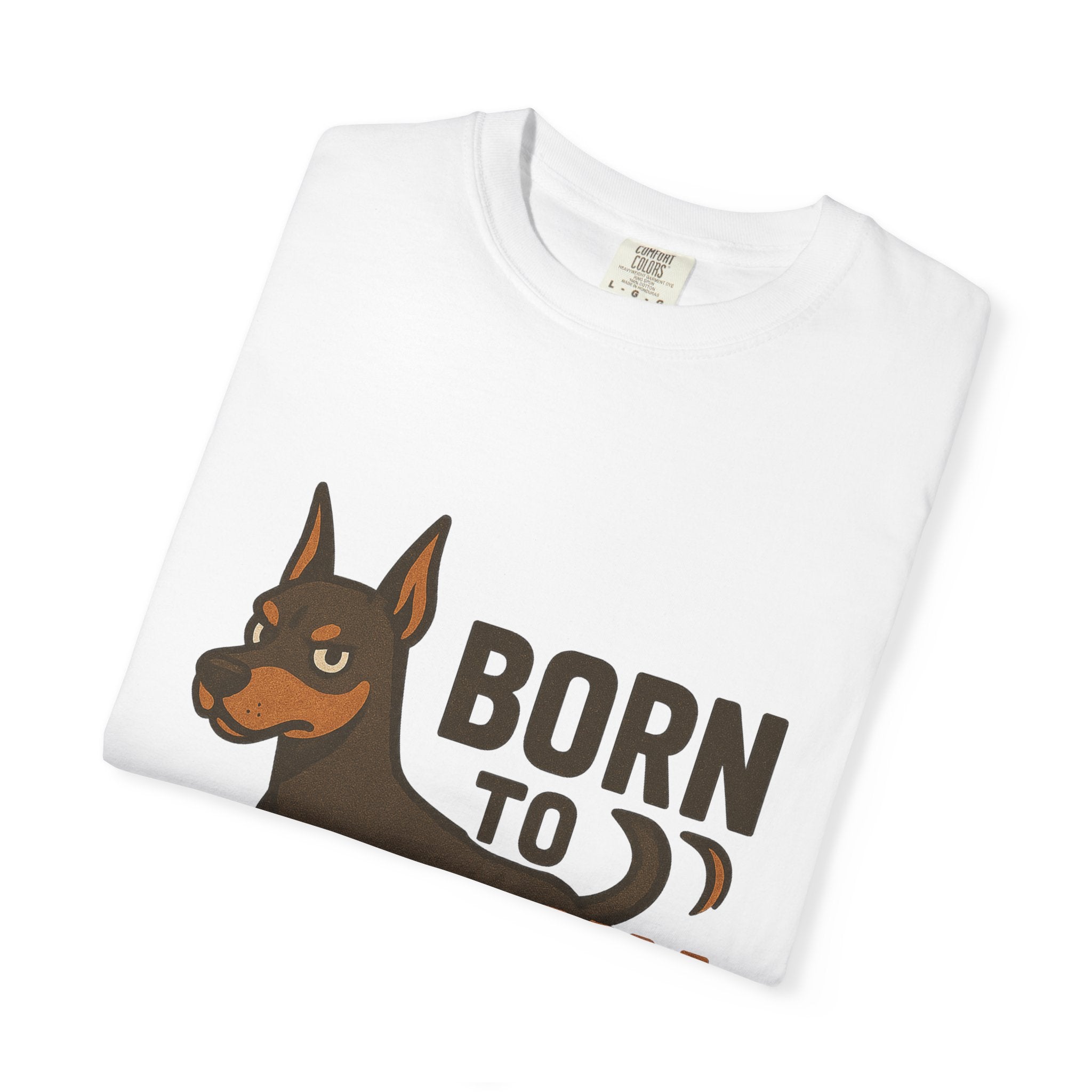 T-Shirt — "Born to Run" Doberman Graphic Tee