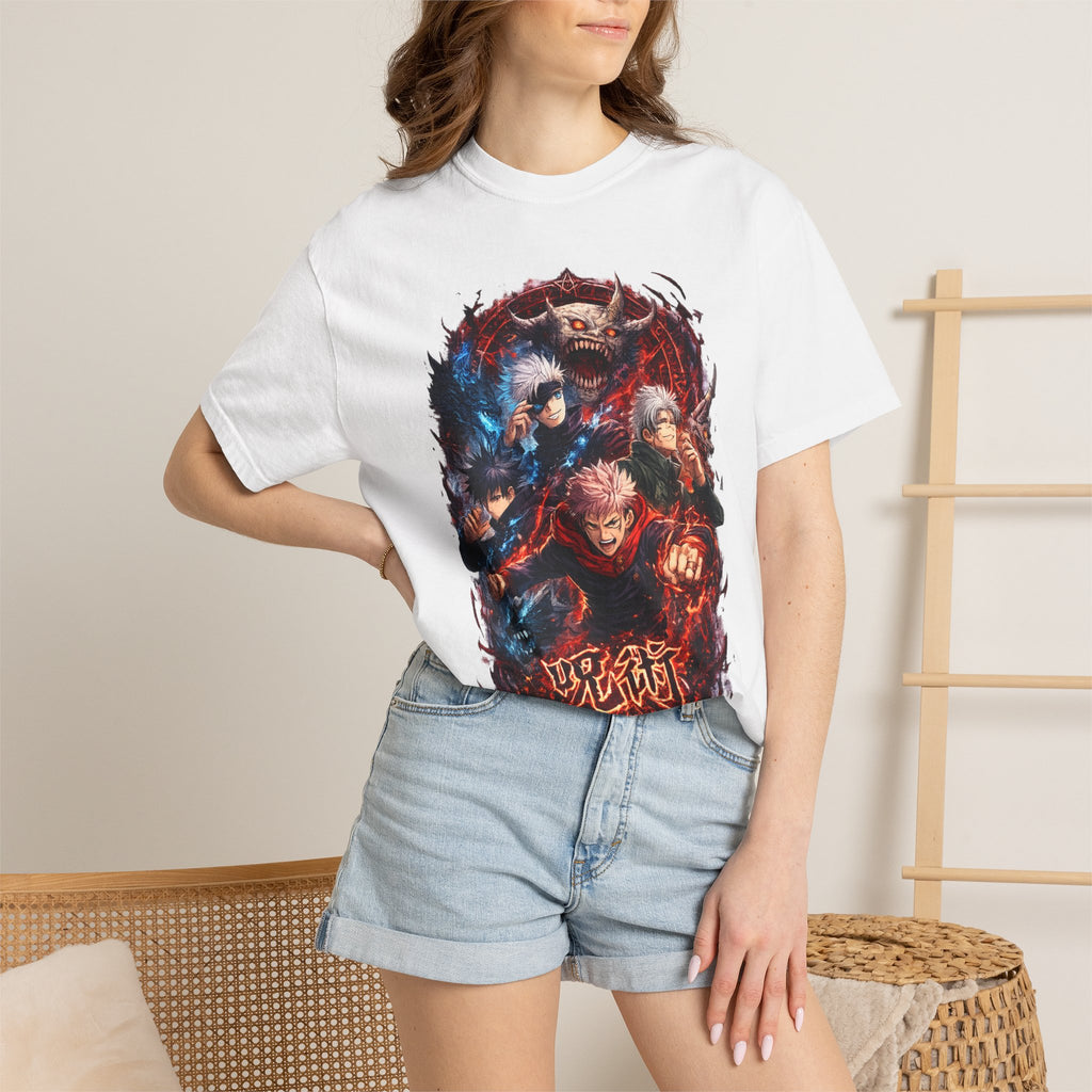 Anime Demon Slayer Graphic Tee — Jujutsu Kaisen Style Battle Art Shirt