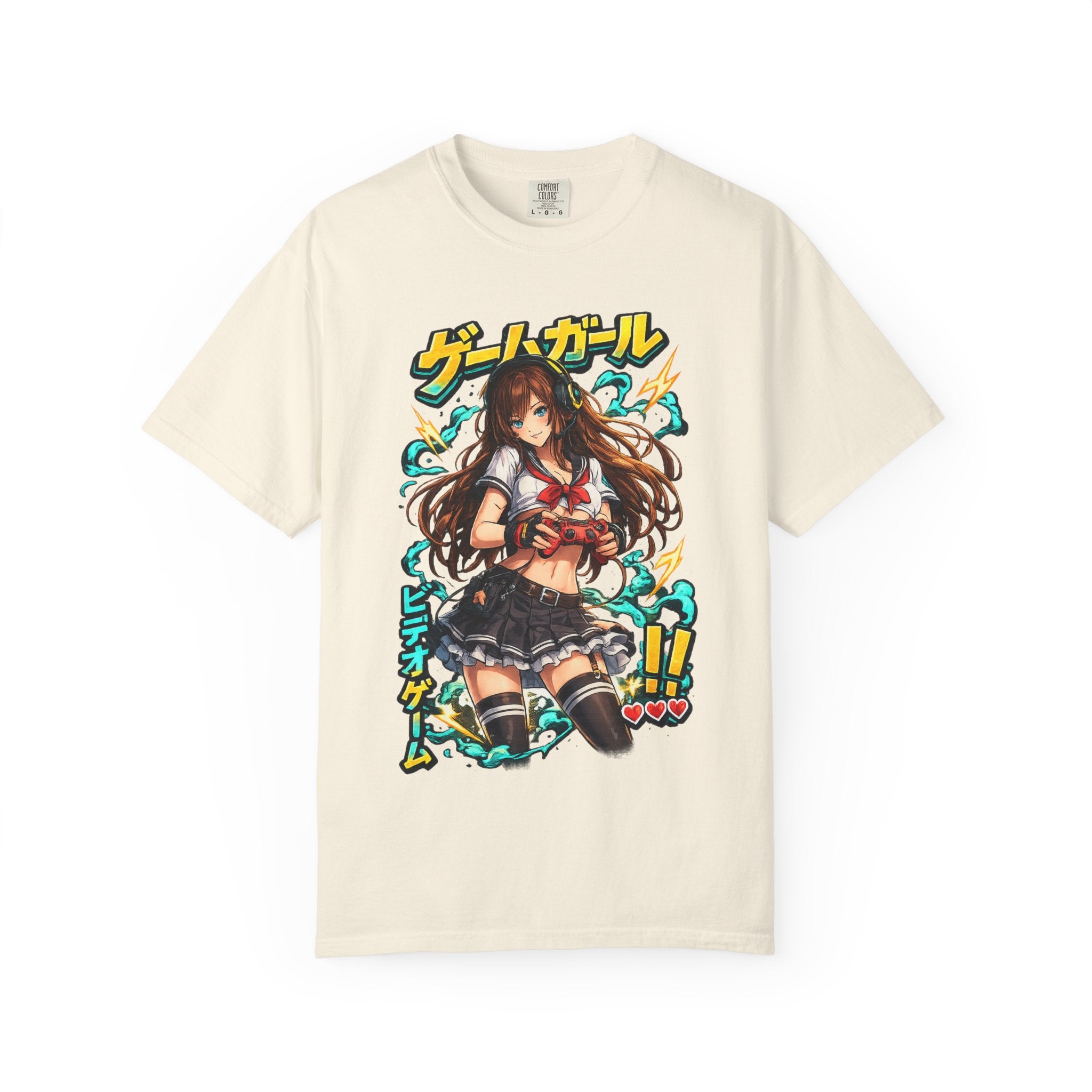 Anime Game Girl T-Shirt — Japanese Sailor Schoolgirl Graphic Tee