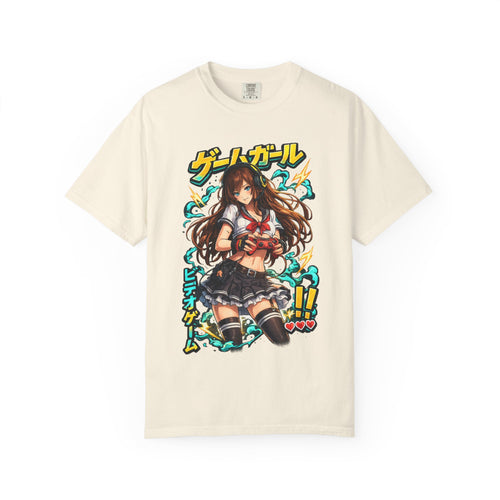 Anime Game Girl T-Shirt — Japanese Sailor Schoolgirl Graphic Tee