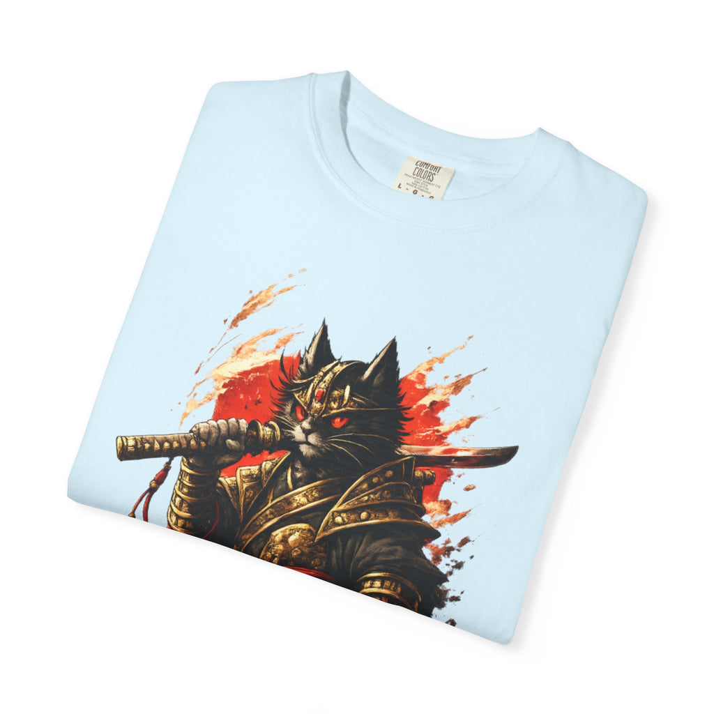 Samurai Cat T-Shirt — Warrior Kitsune Graphic Tee