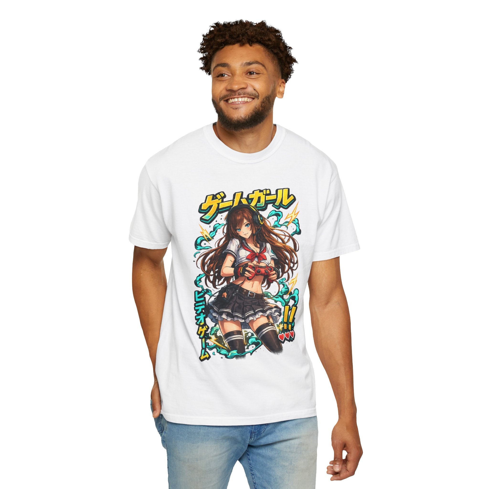 Anime Game Girl T-Shirt — Japanese Sailor Schoolgirl Graphic Tee