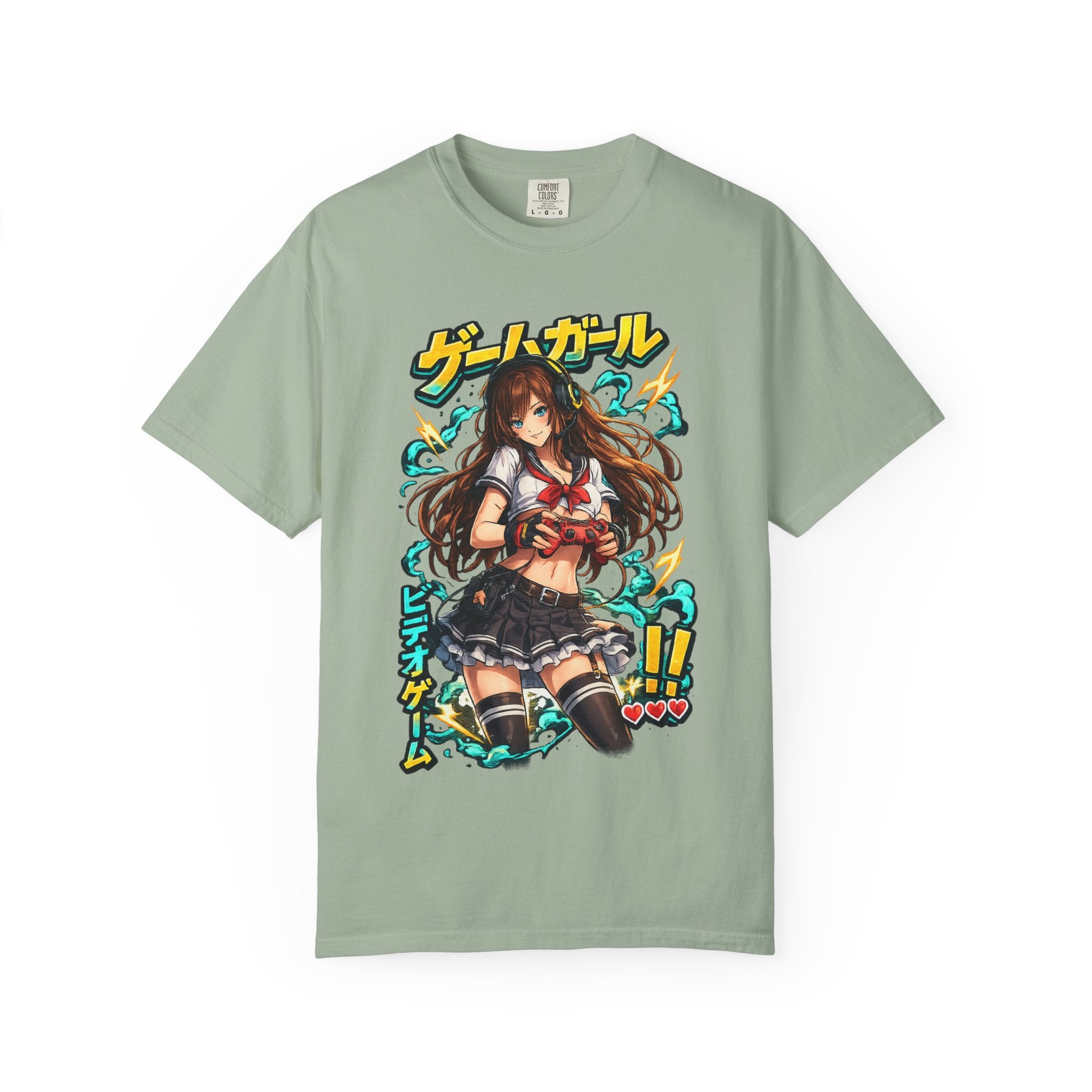Anime Game Girl T-Shirt — Japanese Sailor Schoolgirl Graphic Tee