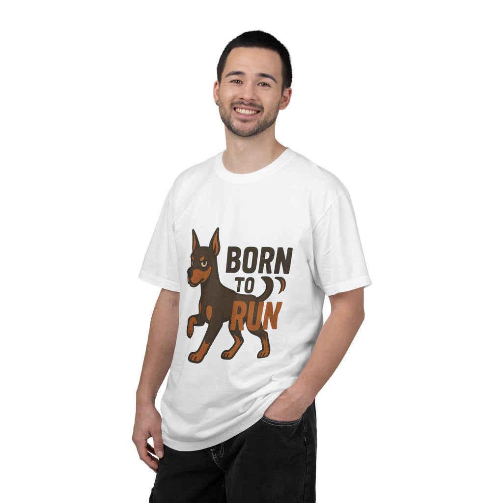 T-Shirt — "Born to Run" Doberman Graphic Tee