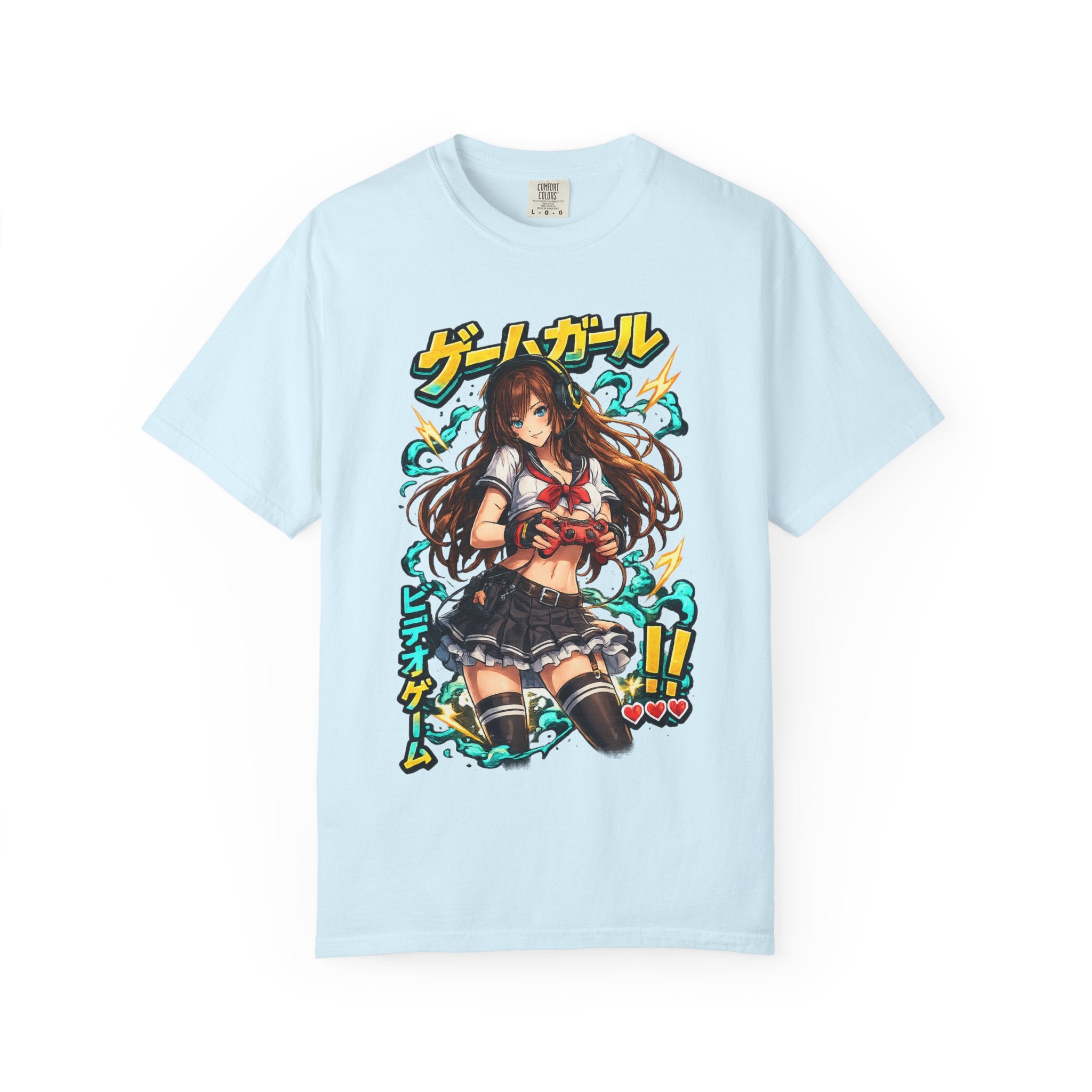 Anime Game Girl T-Shirt — Japanese Sailor Schoolgirl Graphic Tee