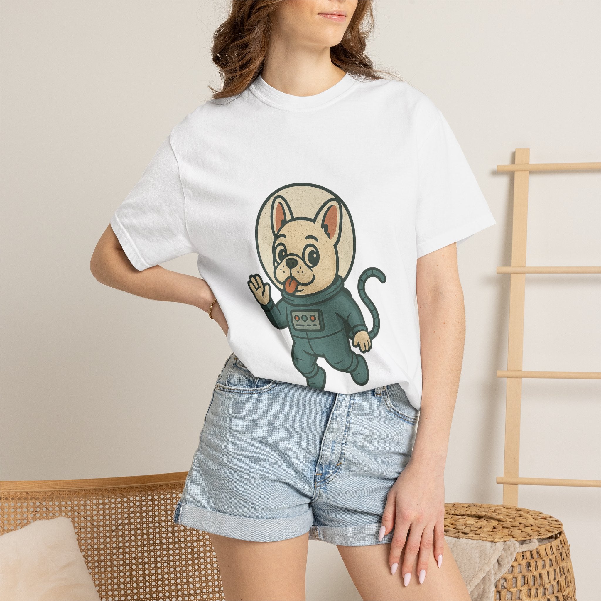 Astronaut French Bulldog T-Shirt — Cute Space Dog Graphic Tee