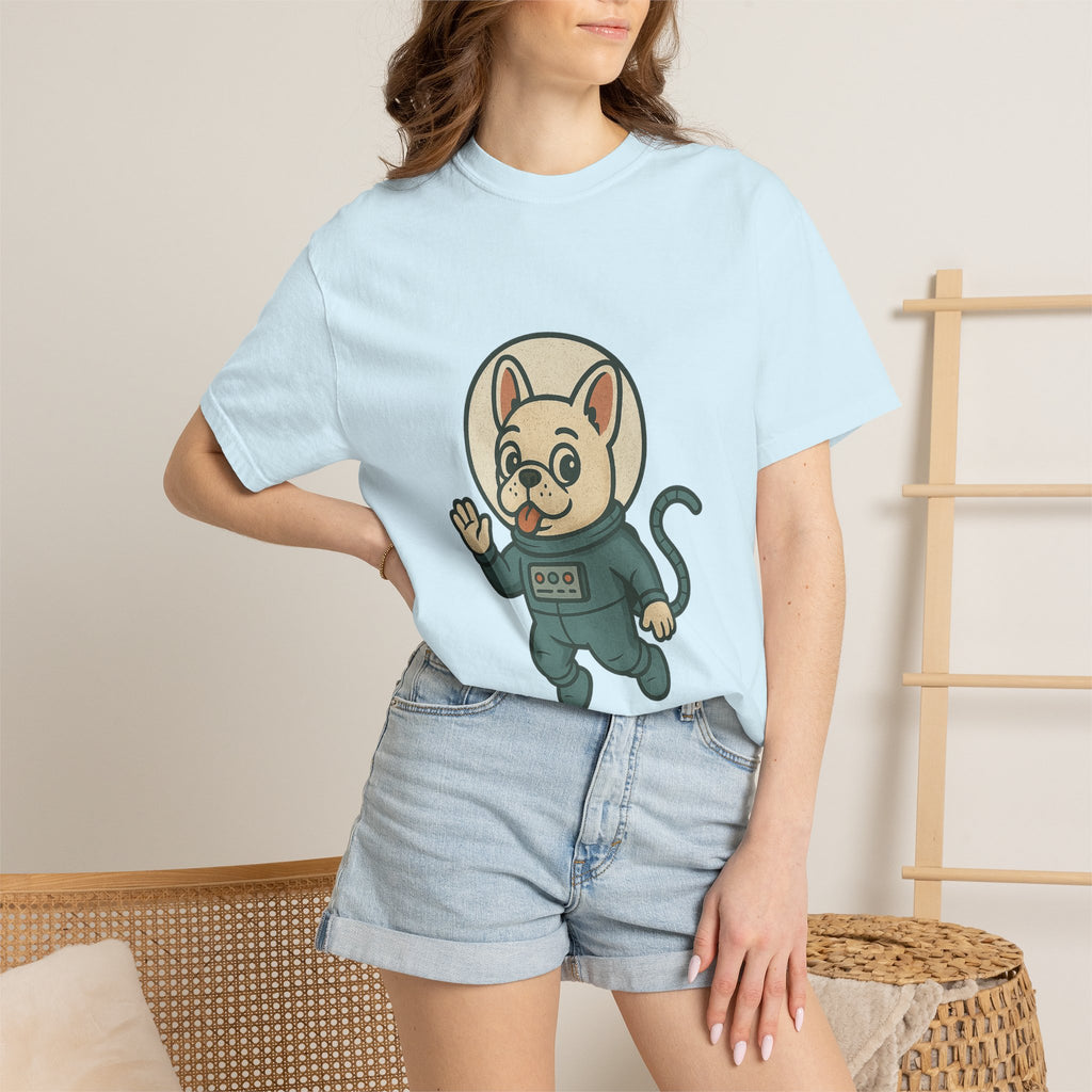 Astronaut French Bulldog T-Shirt — Cute Space Dog Graphic Tee