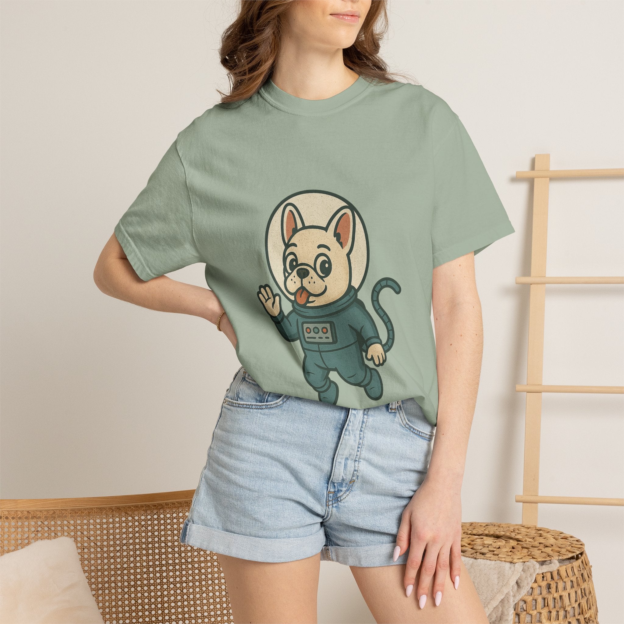 Astronaut French Bulldog T-Shirt — Cute Space Dog Graphic Tee