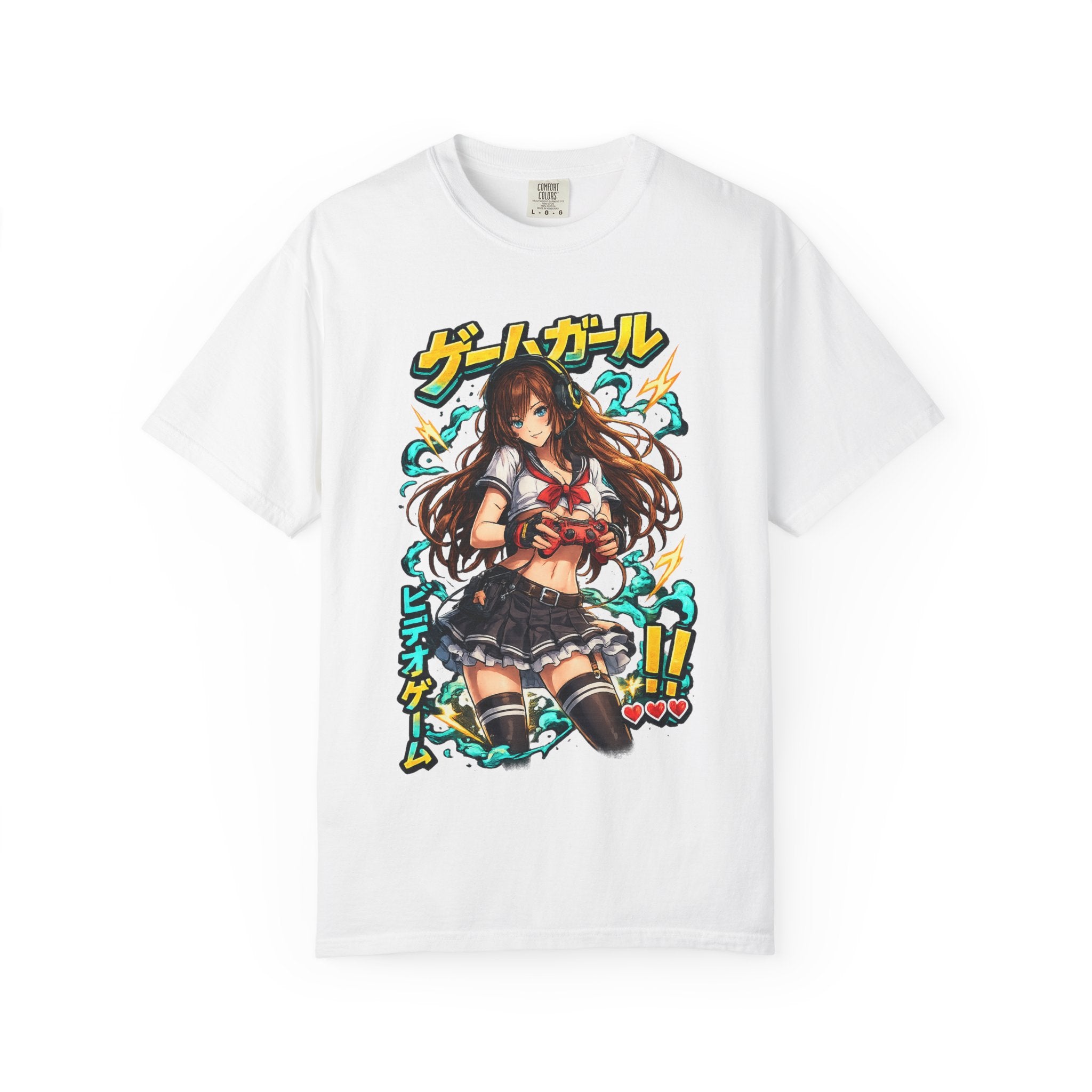 Anime Game Girl T-Shirt — Japanese Sailor Schoolgirl Graphic Tee