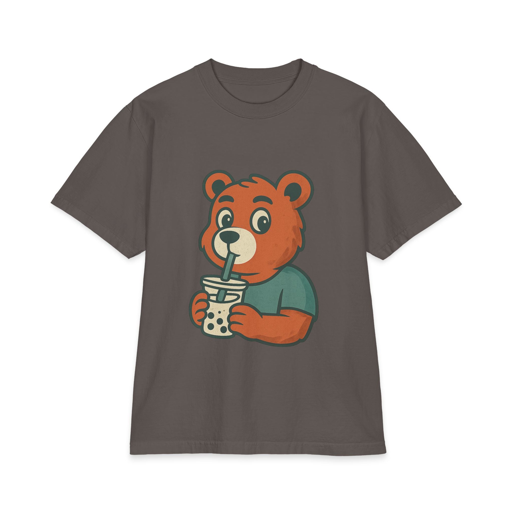 Bear Drinking Bubble Tea T‑Shirt