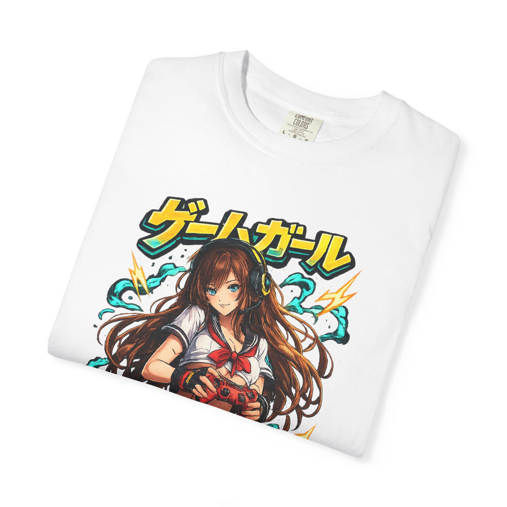 Anime Game Girl T-Shirt — Japanese Sailor Schoolgirl Graphic Tee