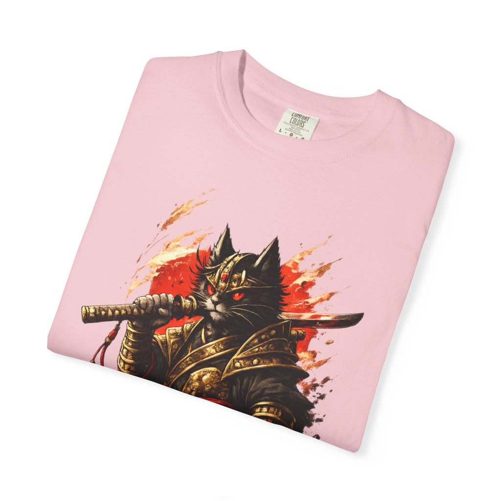 Samurai Cat T-Shirt — Warrior Kitsune Graphic Tee