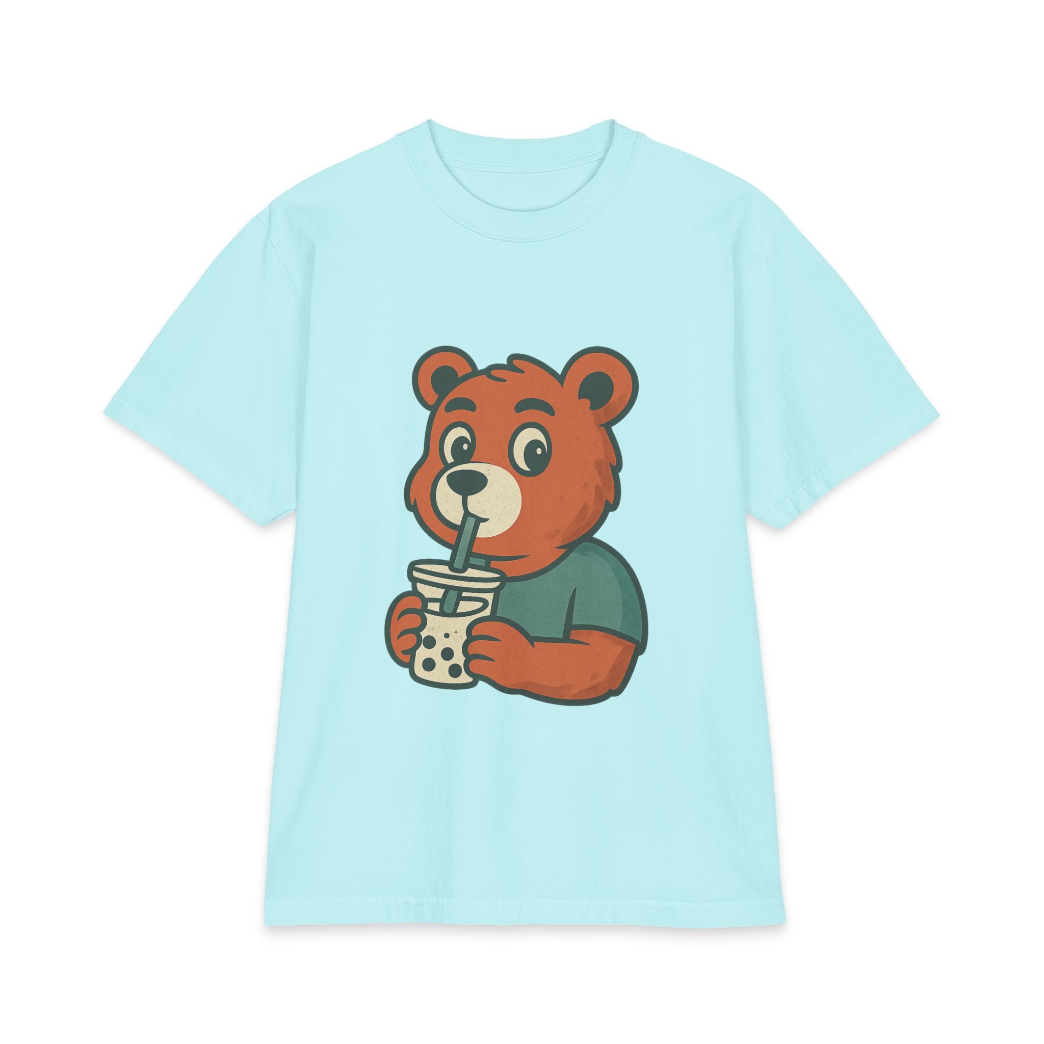 Bear Drinking Bubble Tea T‑Shirt