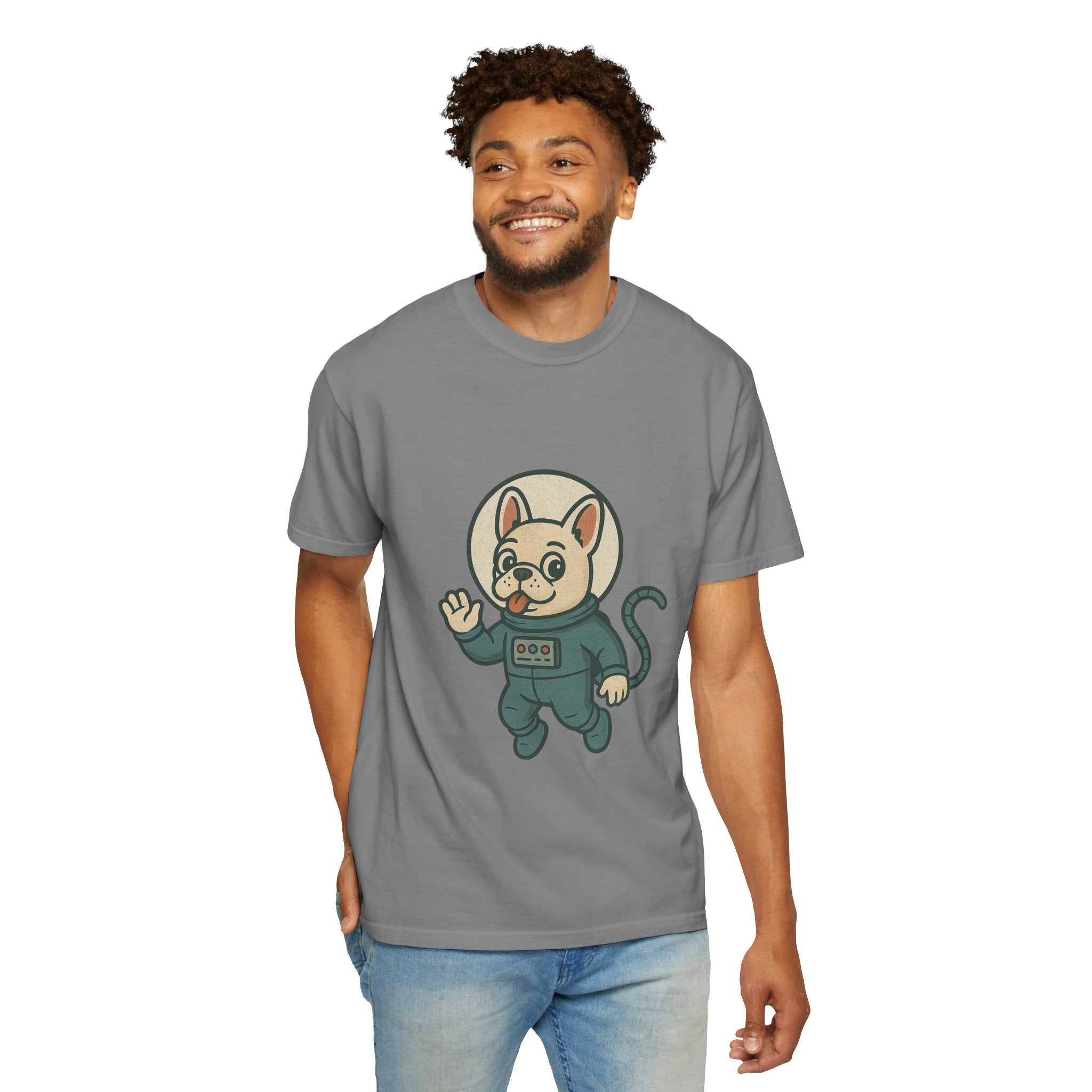 Astronaut French Bulldog T-Shirt — Cute Space Dog Graphic Tee