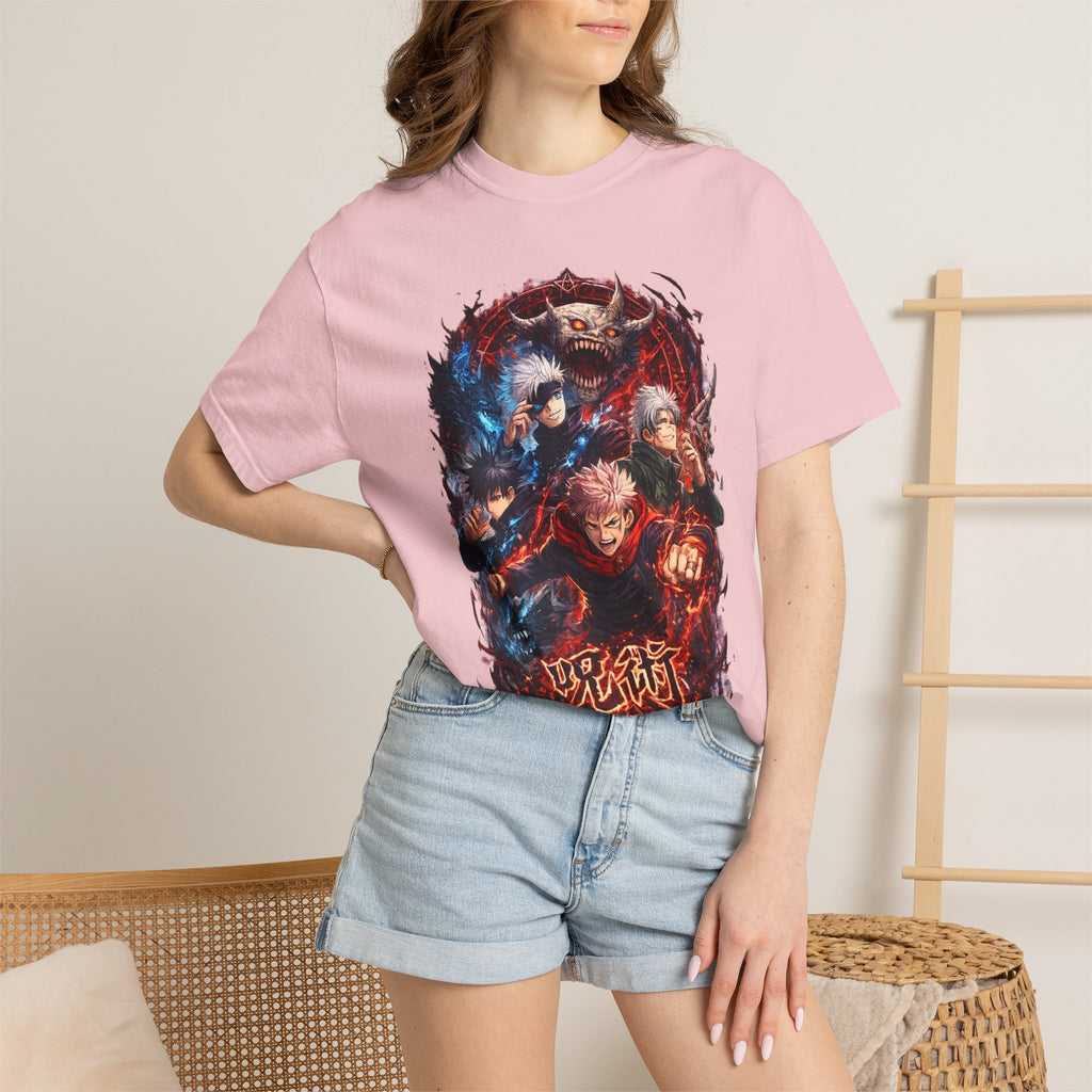 Anime Demon Slayer Graphic Tee — Jujutsu Kaisen Style Battle Art Shirt