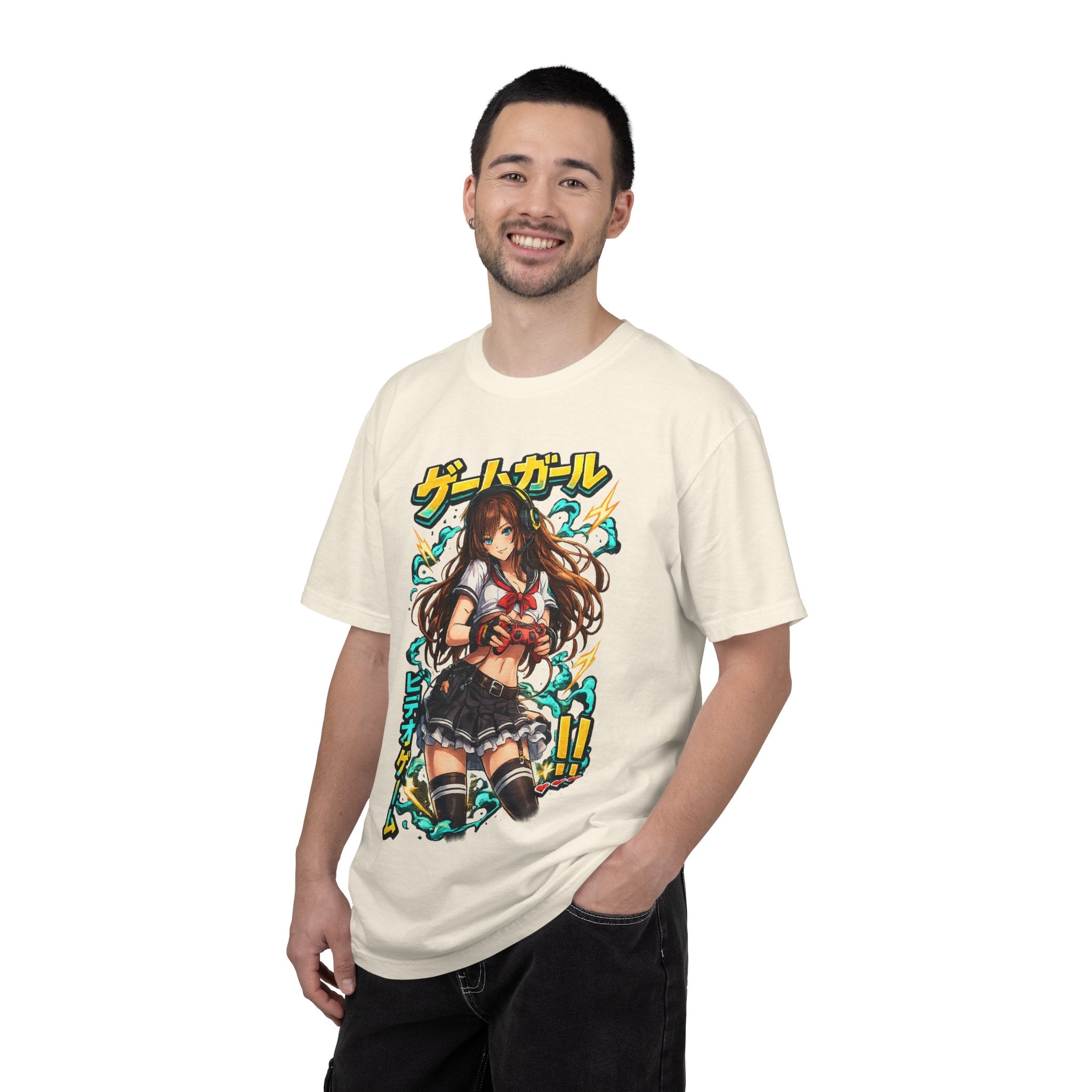 Anime Game Girl T-Shirt — Japanese Sailor Schoolgirl Graphic Tee