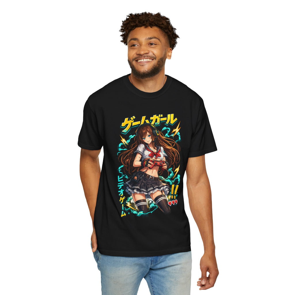 Anime Game Girl T-Shirt — Japanese Sailor Schoolgirl Graphic Tee