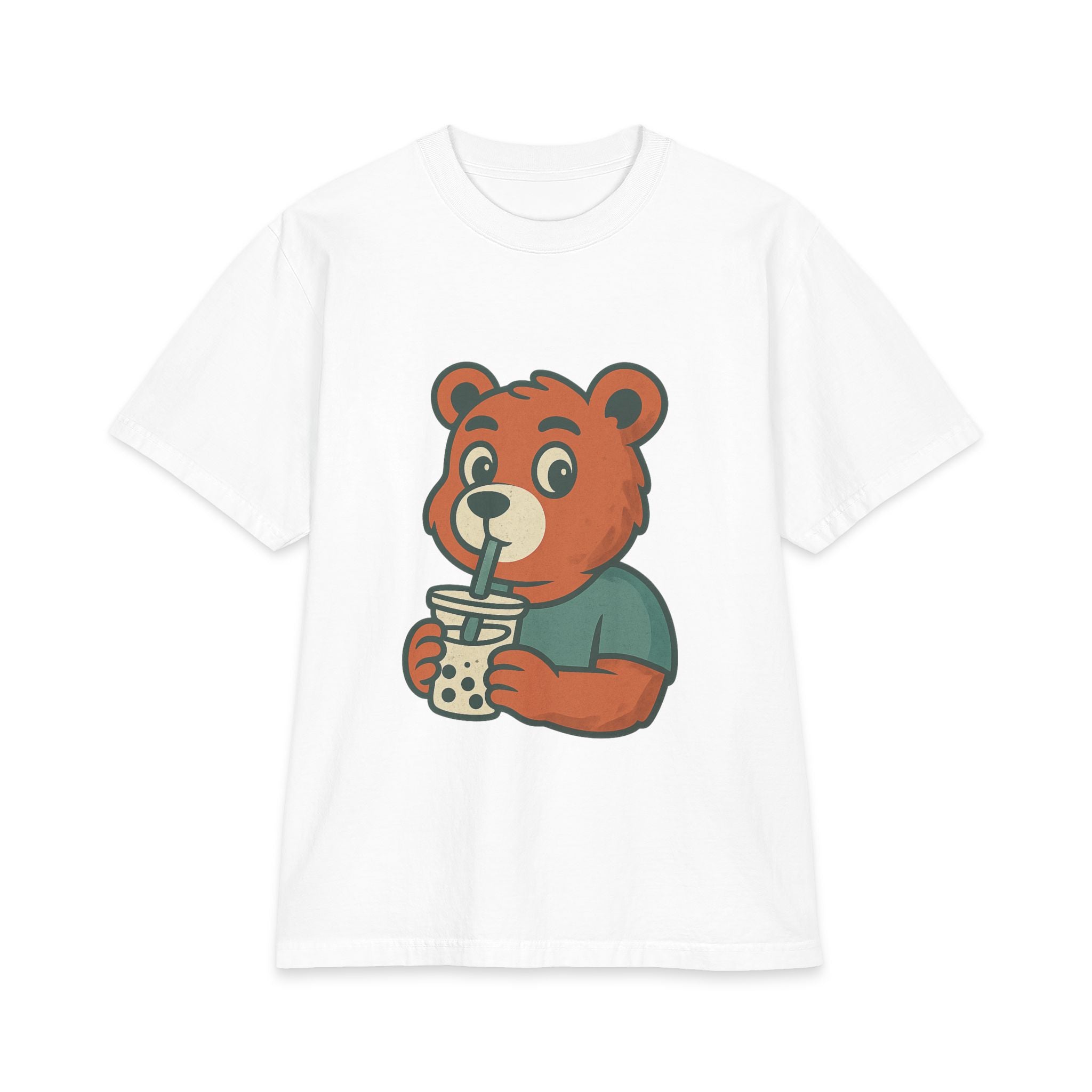Bear Drinking Bubble Tea T‑Shirt