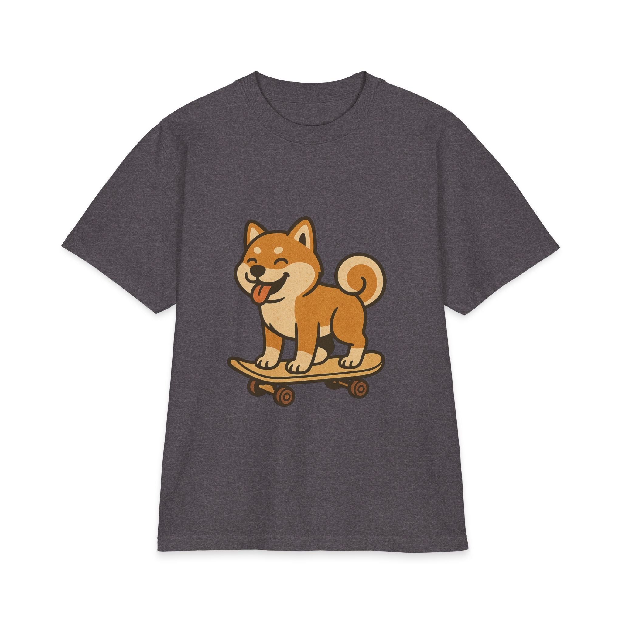 Shiba Inu Skateboard T‑Shirt — Cute Dog Skateboarder Graphic Tee