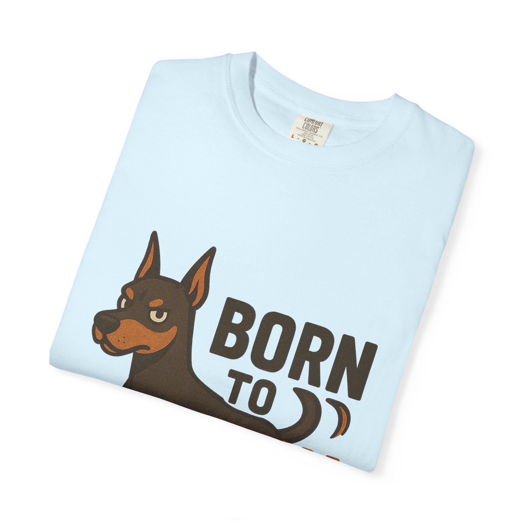 T-Shirt — "Born to Run" Doberman Graphic Tee