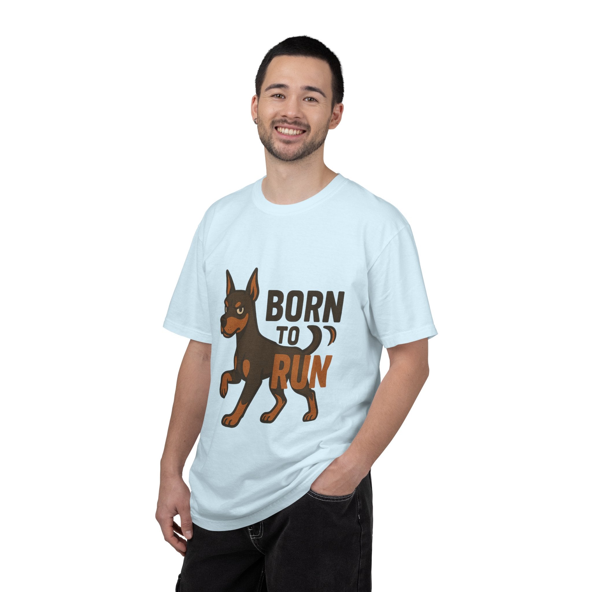 T-Shirt — "Born to Run" Doberman Graphic Tee