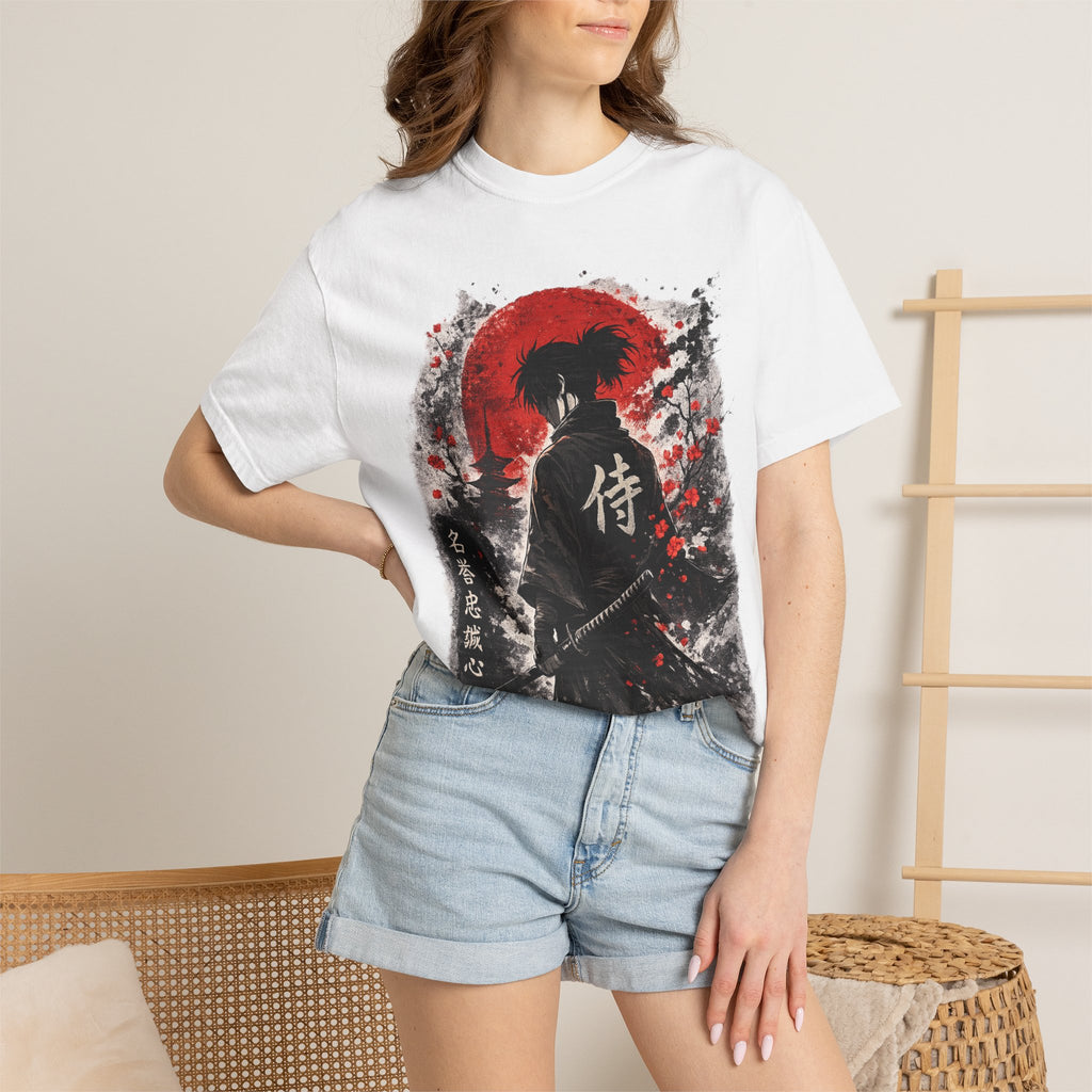 Samurai Silhouette T-Shirt — Japanese Warrior Graphic Tee
