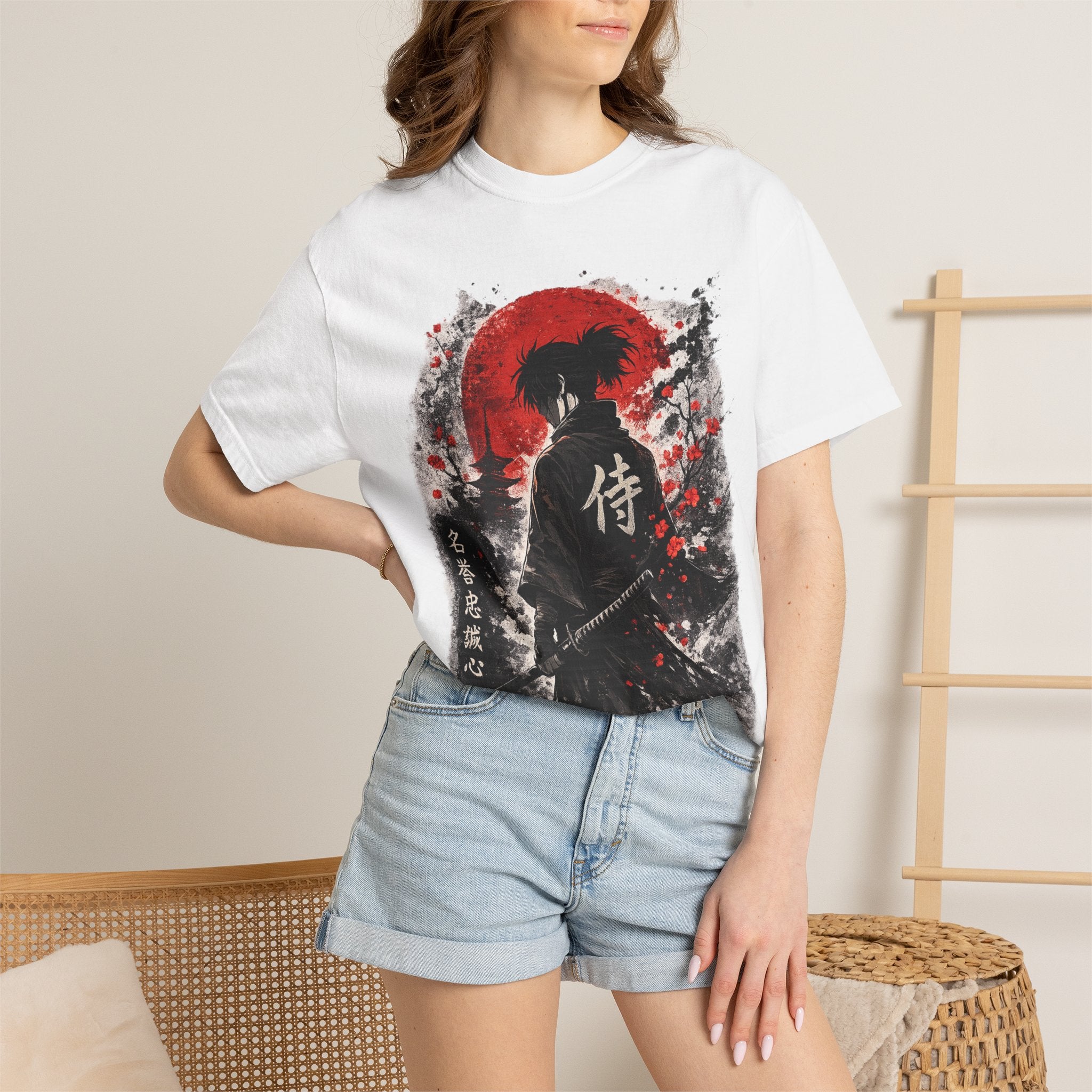 Samurai Silhouette T-Shirt — Japanese Warrior Graphic Tee