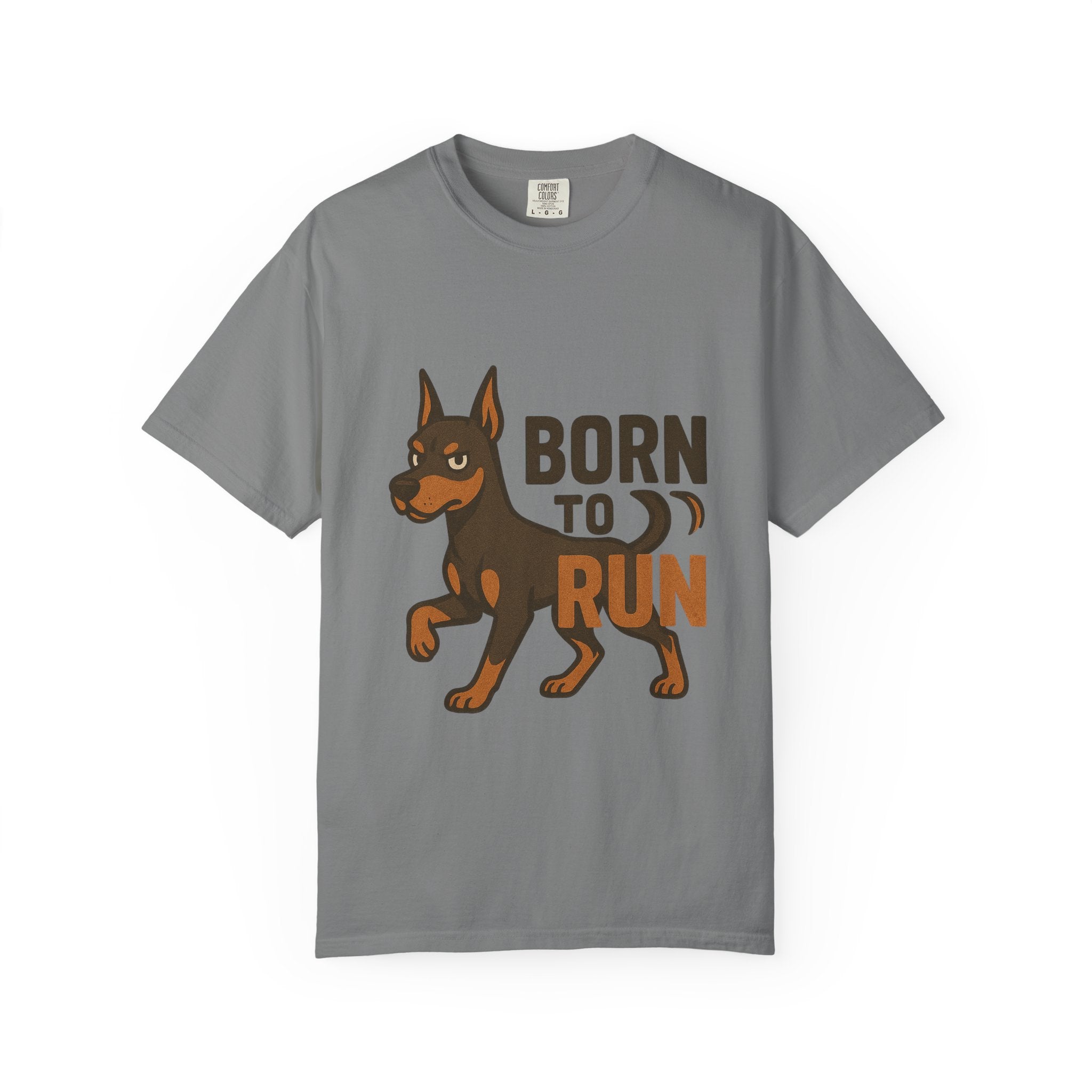 T-Shirt — "Born to Run" Doberman Graphic Tee