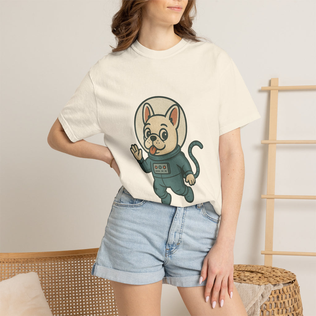 Astronaut French Bulldog T-Shirt — Cute Space Dog Graphic Tee