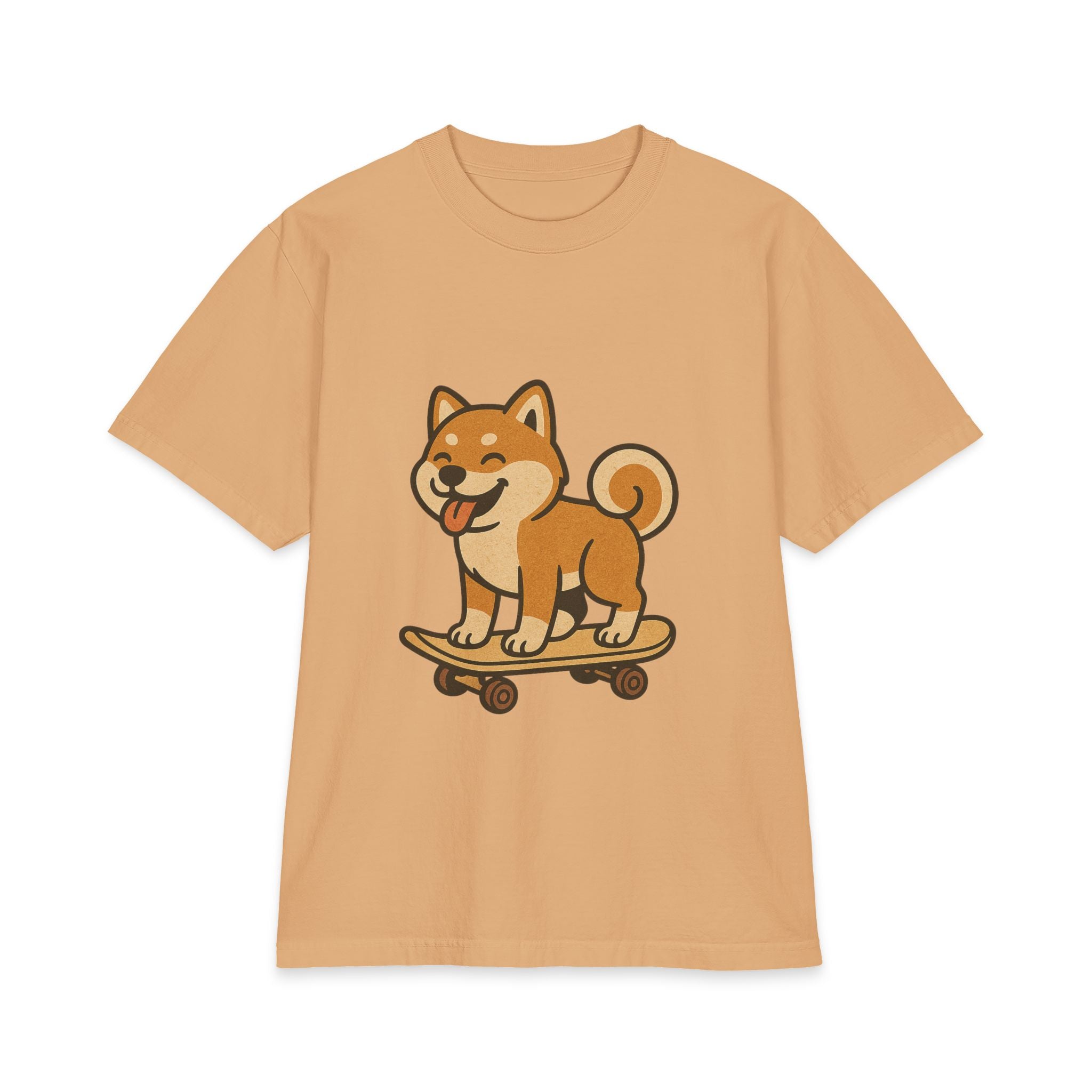 Shiba Inu Skateboard T‑Shirt — Cute Dog Skateboarder Graphic Tee