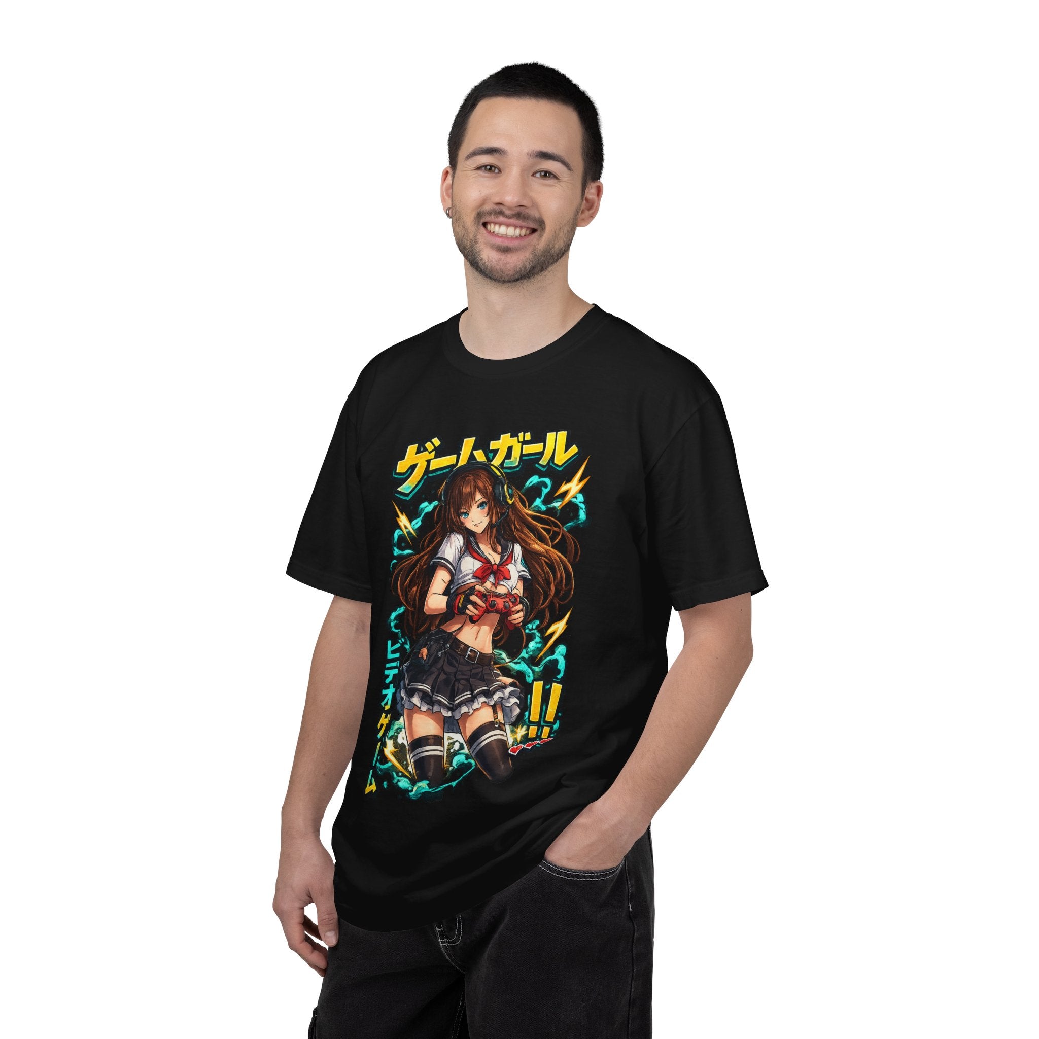 Anime Game Girl T-Shirt — Japanese Sailor Schoolgirl Graphic Tee