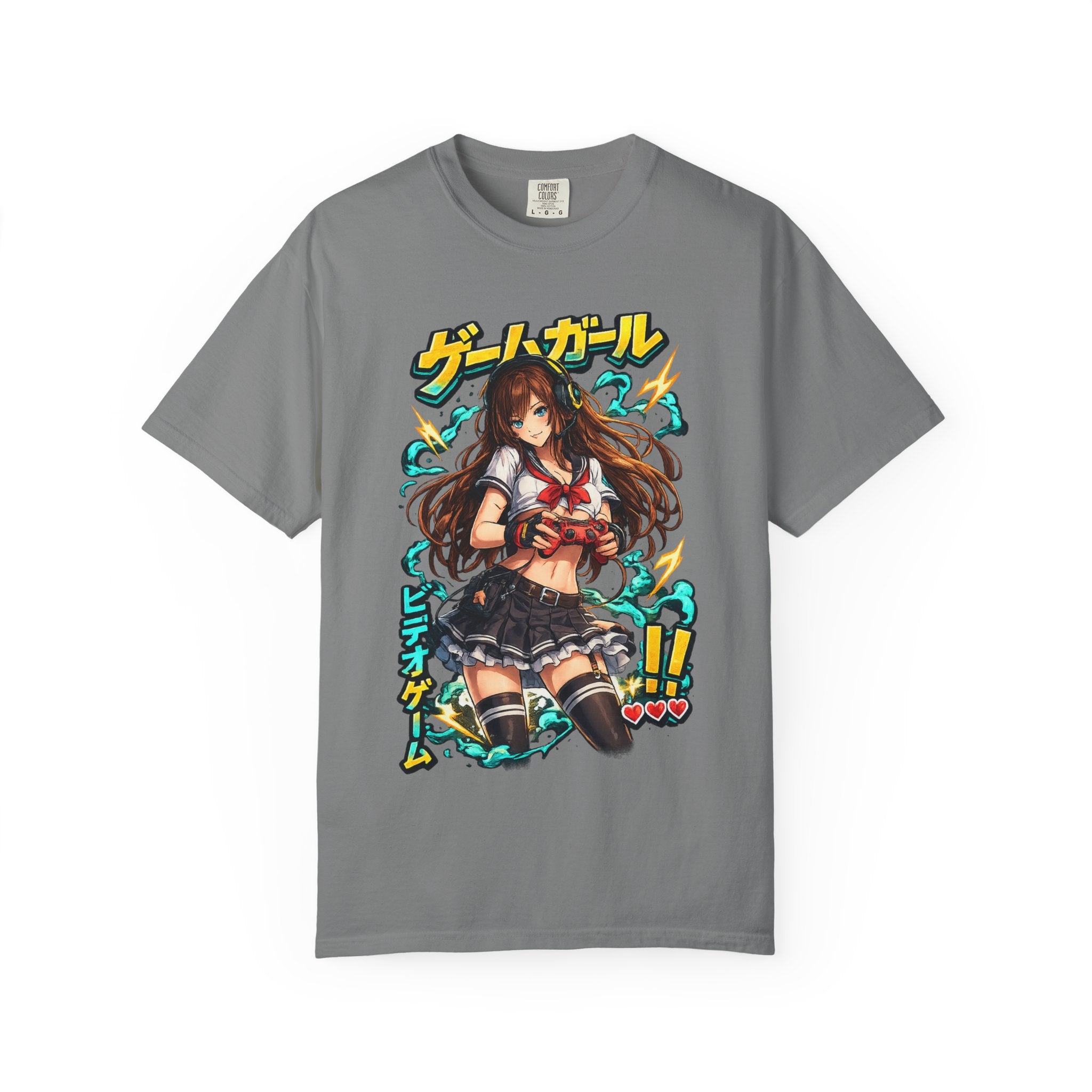 Anime Game Girl T-Shirt — Japanese Sailor Schoolgirl Graphic Tee