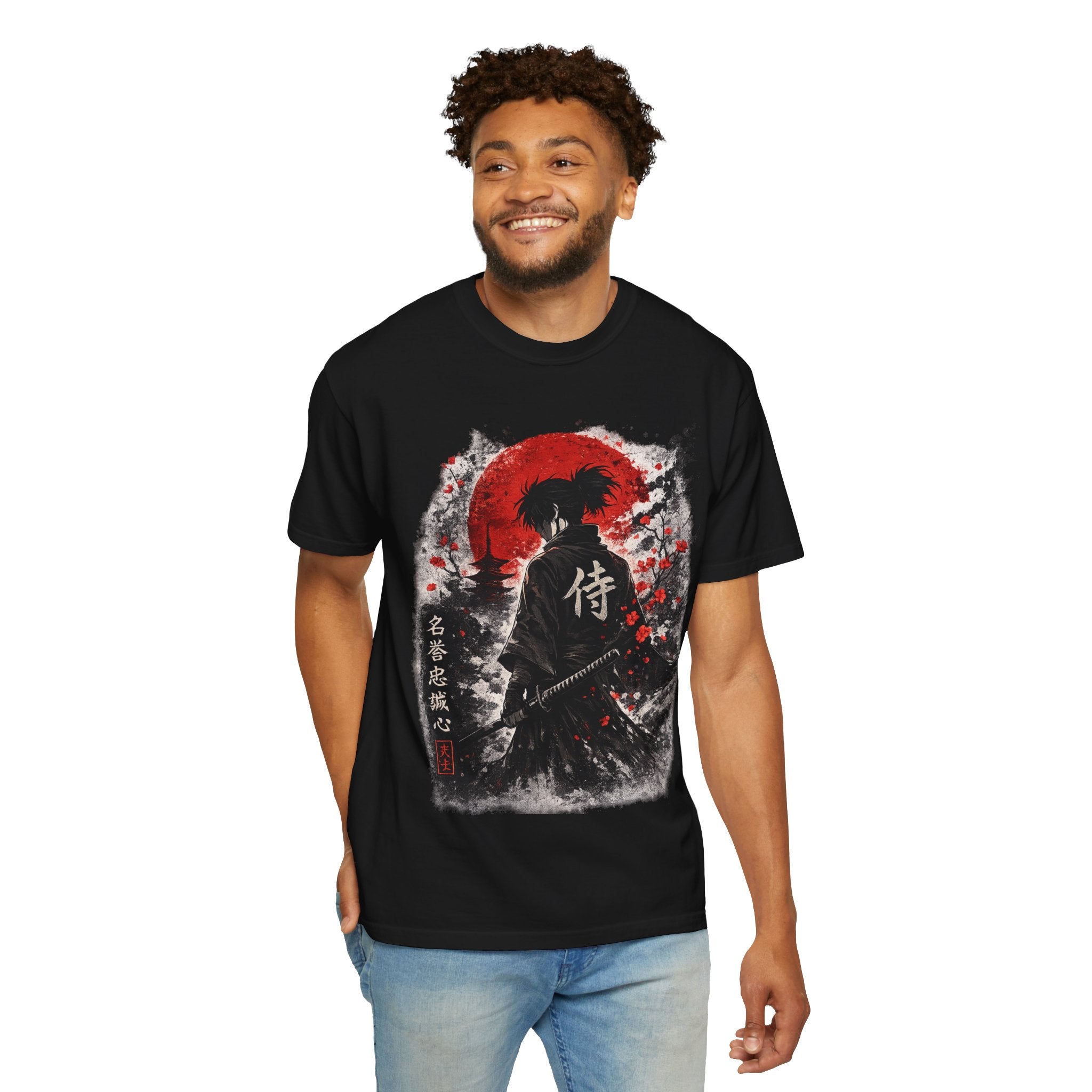 Samurai Silhouette T-Shirt — Japanese Warrior Graphic Tee